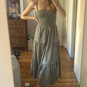 Zara Midi Smocked Dress